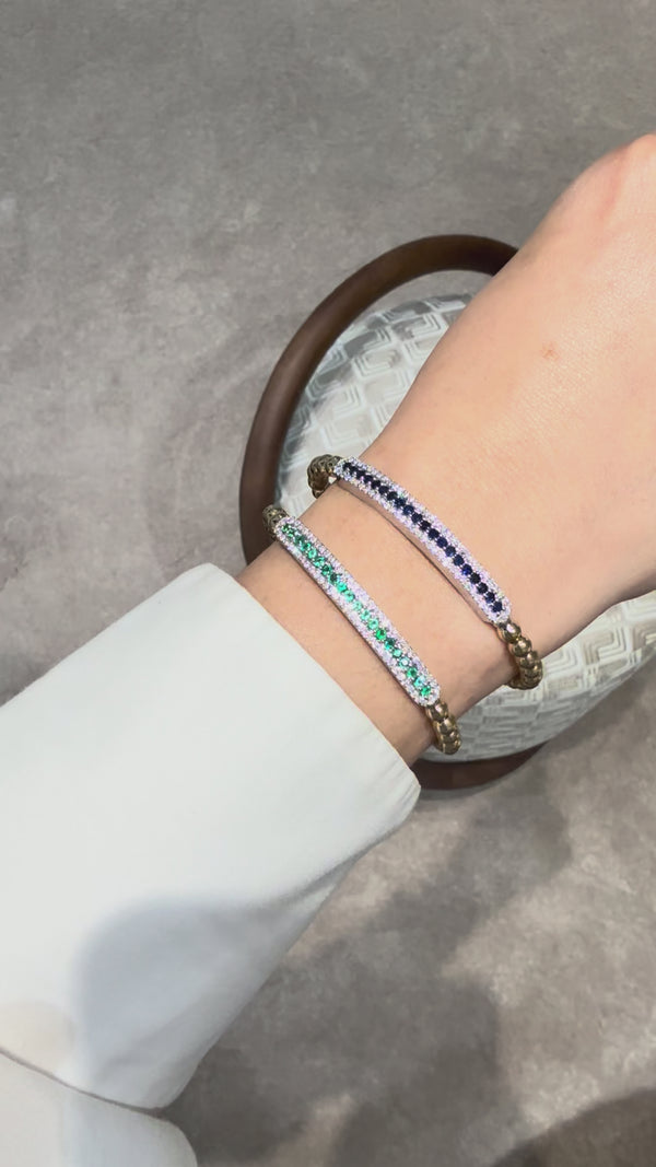 Élise Black Diamond Stretch Bangle