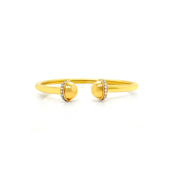 Gold & Diamond Stacia Bangle - Brilat