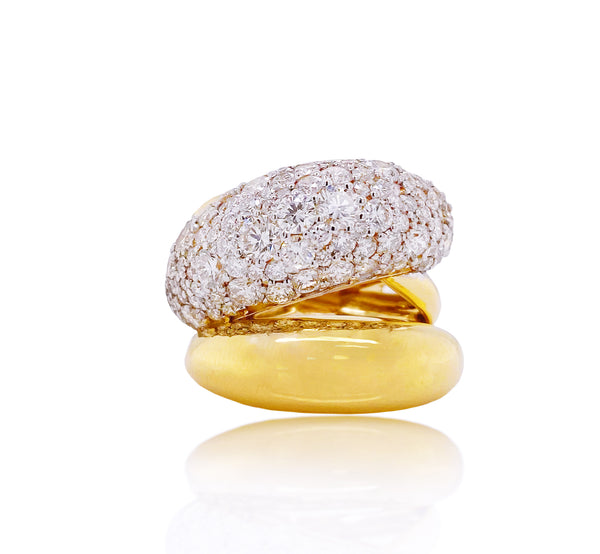 Infinite Grace Yellow Gold Pavé Ring - Brilat