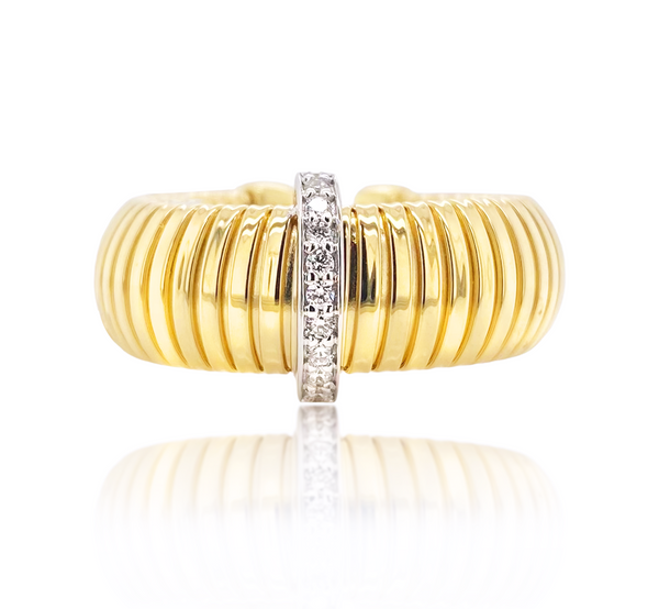 Golden Trace Yellow Gold Ring - Brilat
