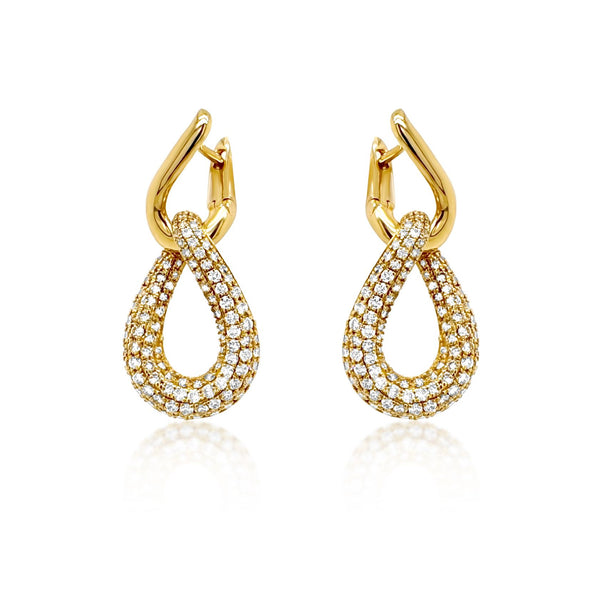 Link Gold & Diamond Earrings - Brilat