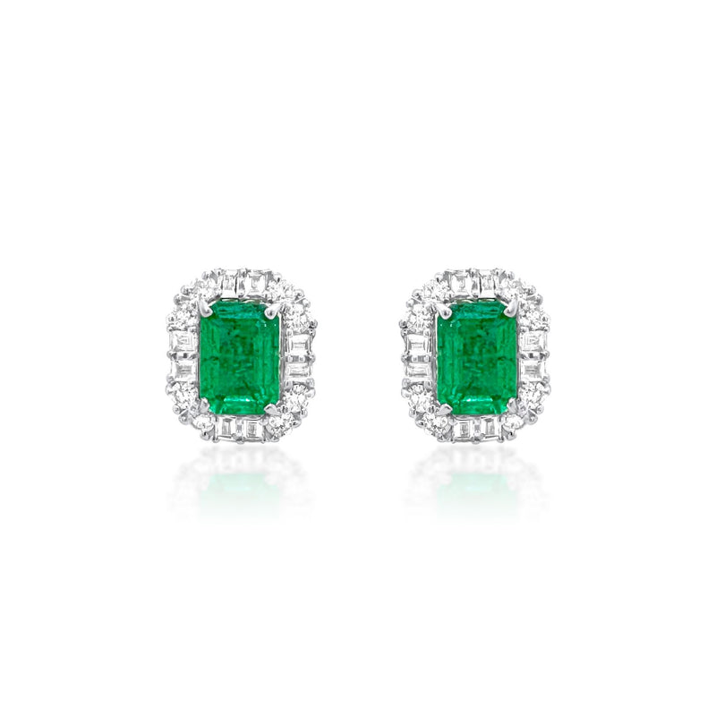 Classic Emerald Earrings in Octagon Cut - Brilat