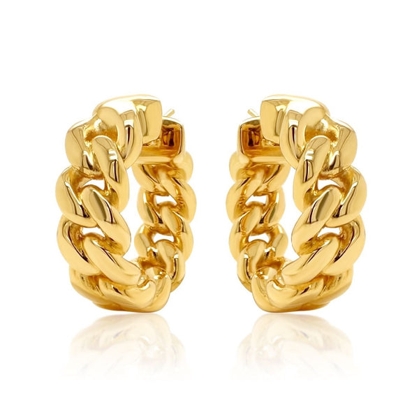 Big Link Gold Chunky Hoop Earrings