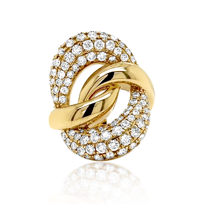 Gold Link & Diamond Ring - Brilat