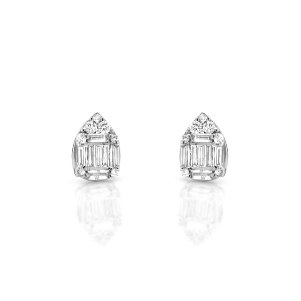 Drop Diamond Baguette earrings - Brilat