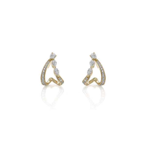 The Giselle Earrings in Yellow Gold - Brilat