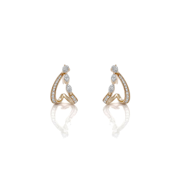 The Giselle Earrings in Rose Gold - Brilat