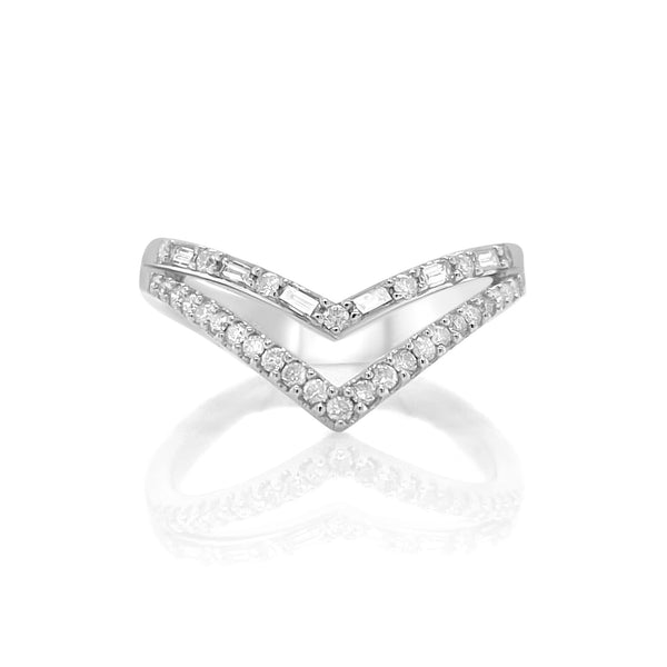 The Vee Index Ring in White Gold - Brilat