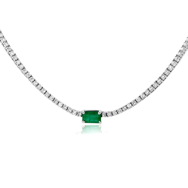 Emerald & Diamond Choker Necklace - Brilat