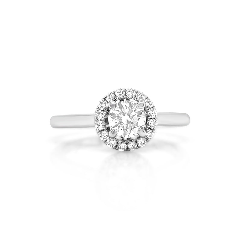 Round Brilliant diamond halo ring - Brilat