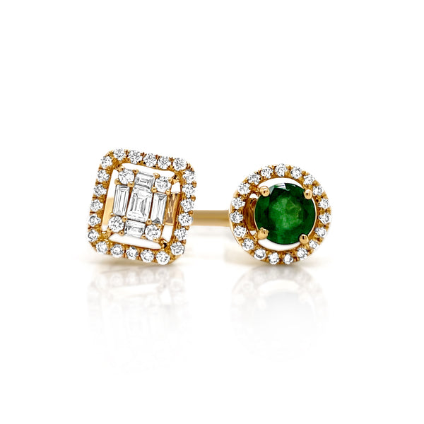 Tricia Emerald Open Ring - Brilat