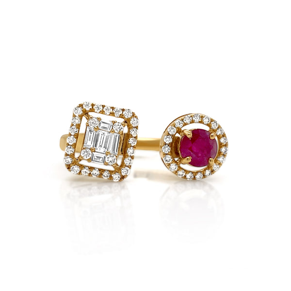 Tricia Ruby Open Ring - Brilat