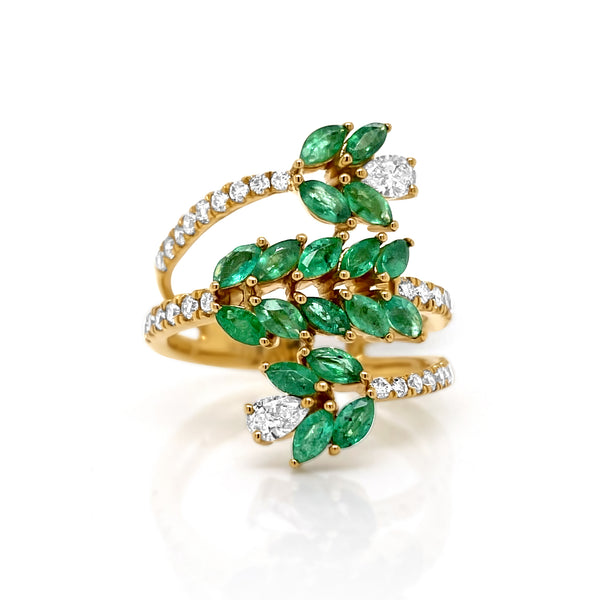 Emerald branches ring - Brilat