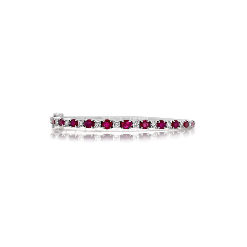 Classic Diana Ruby & Diamond Bangle - Brilat