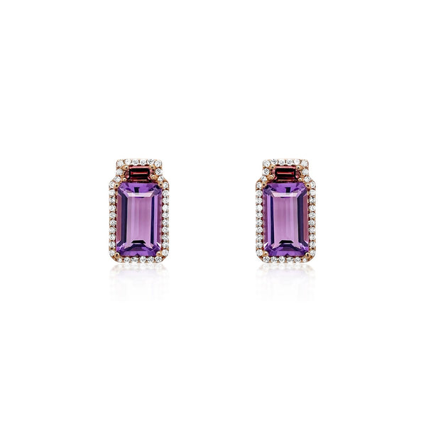 Gemstone Earrings in Amethyst - Brilat