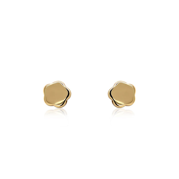 Girls gold flower earrings - Brilat