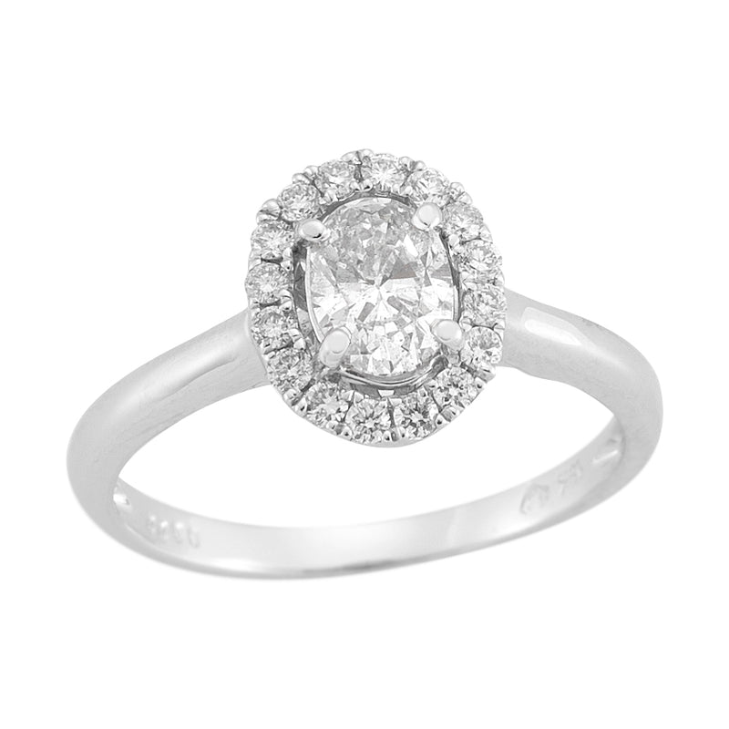 Oval Halo Diamond Engagement Ring - Brilat