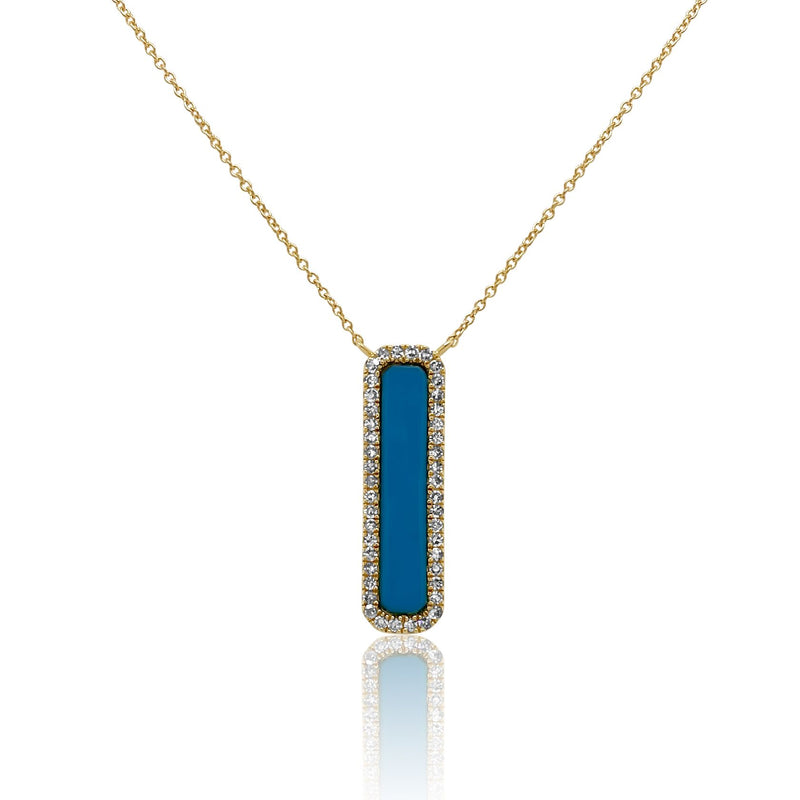 Color & Diamond Vertical Pendants - Brilat