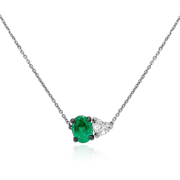 Emerald & Diamond Toi Moi Pendant - Brilat