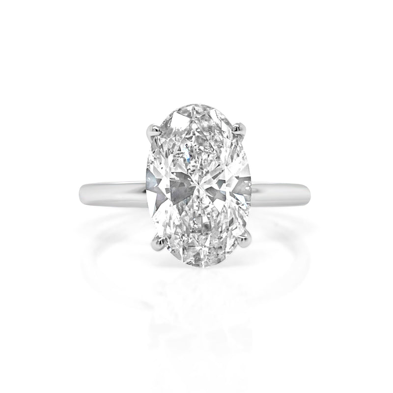 2.50 carat Oval Diamond on Ultra-thin setting - Brilat