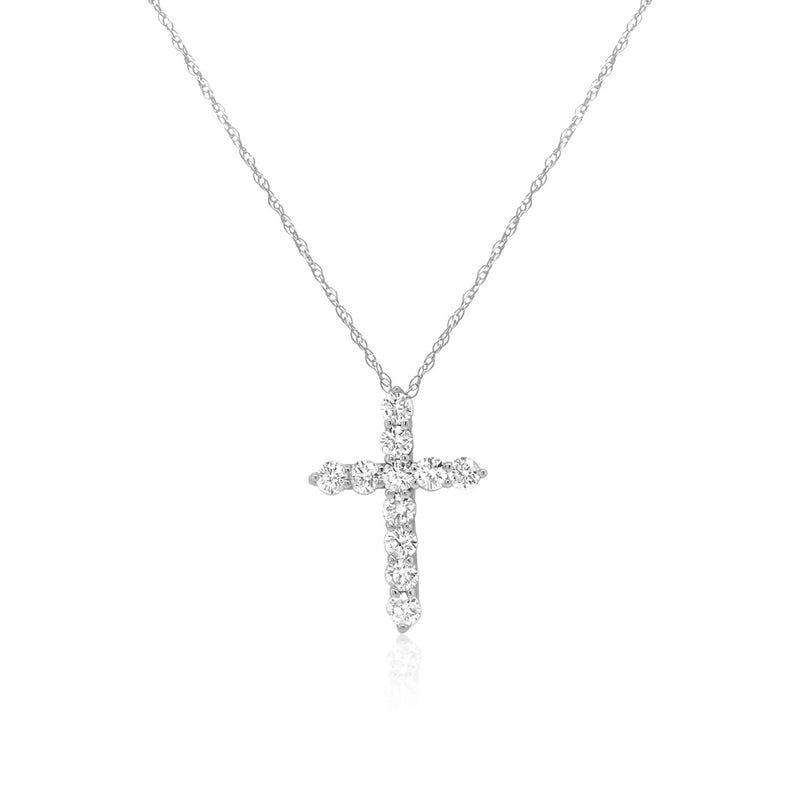 Petite Diamond Cross Pendant - Brilat