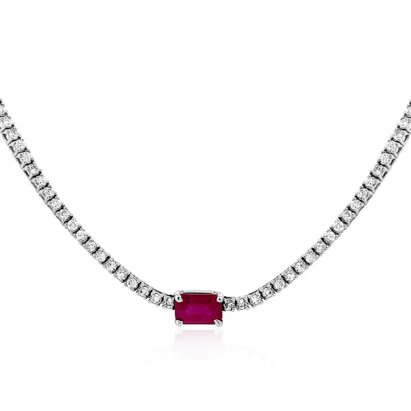 Ruby & Diamond Choker Necklace - Brilat
