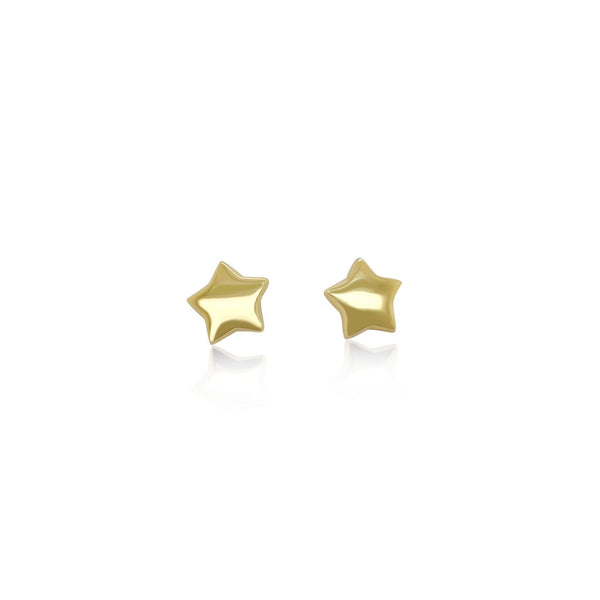 girls gold star earrings - Brilat
