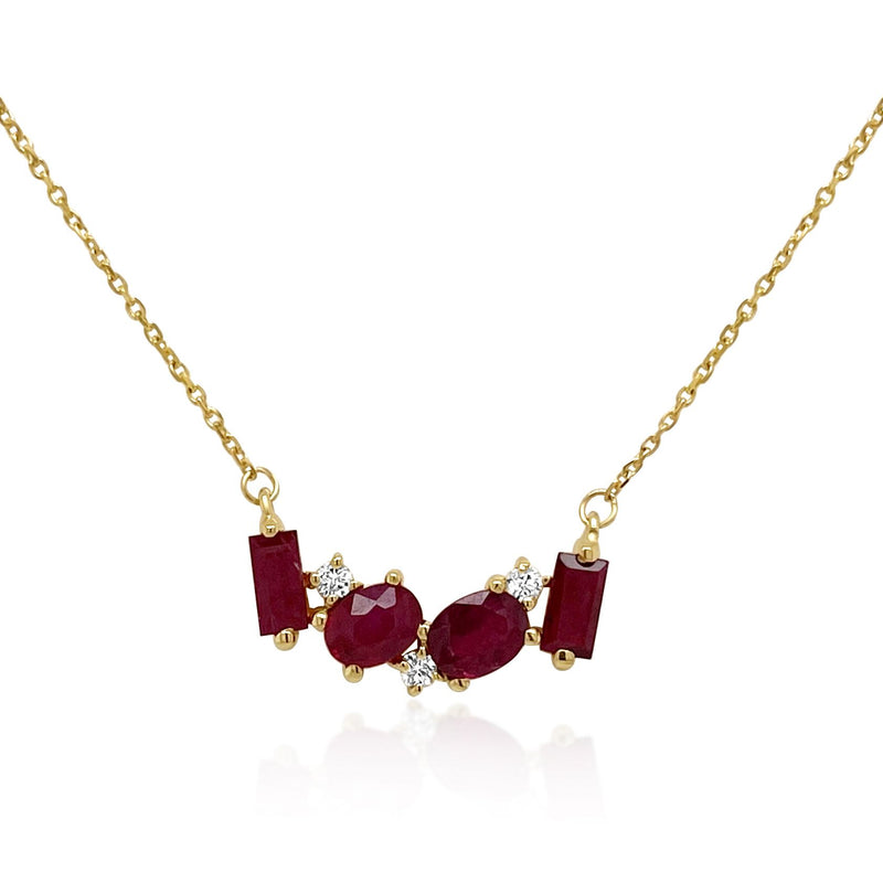 cobblestone ruby necklace - Brilat